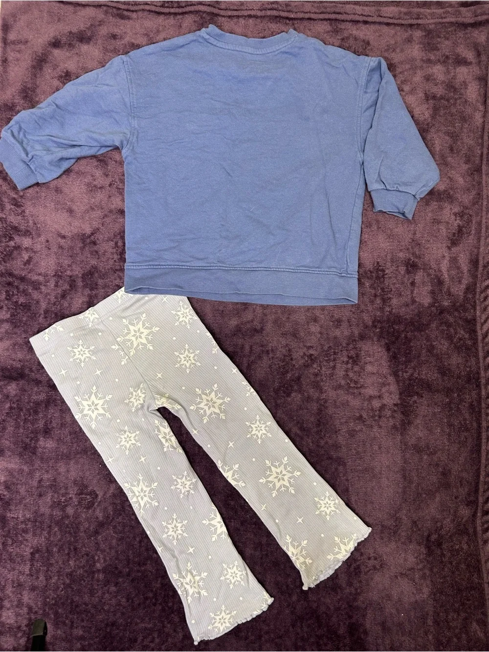Disney Frozen Light Blue Snowflake Sweater Set